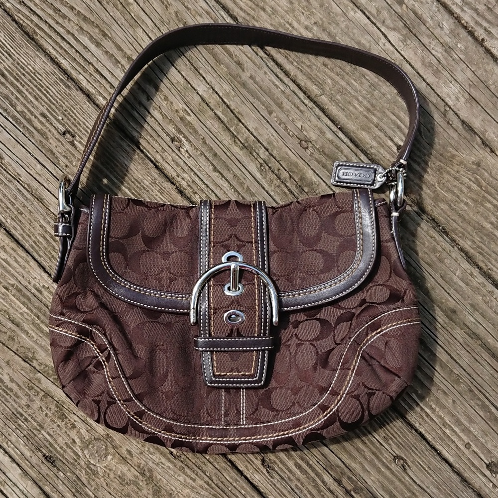 Coach Soho Signature Shoulder Flap Bag